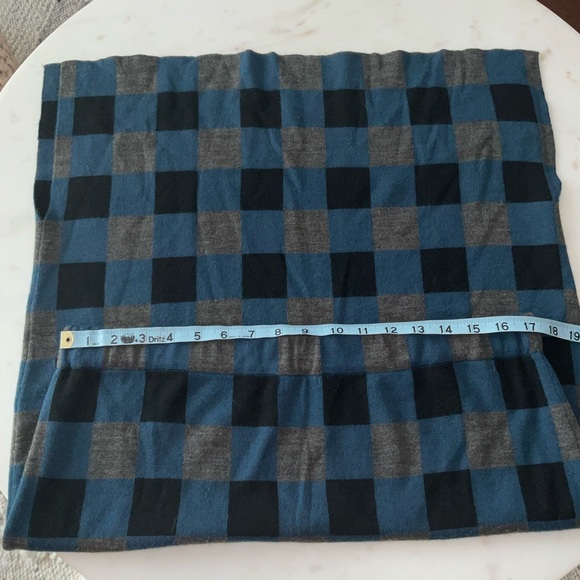 Halogen Blue and Black Plaid Knit Pencil Skirt - Picture 5 of 7